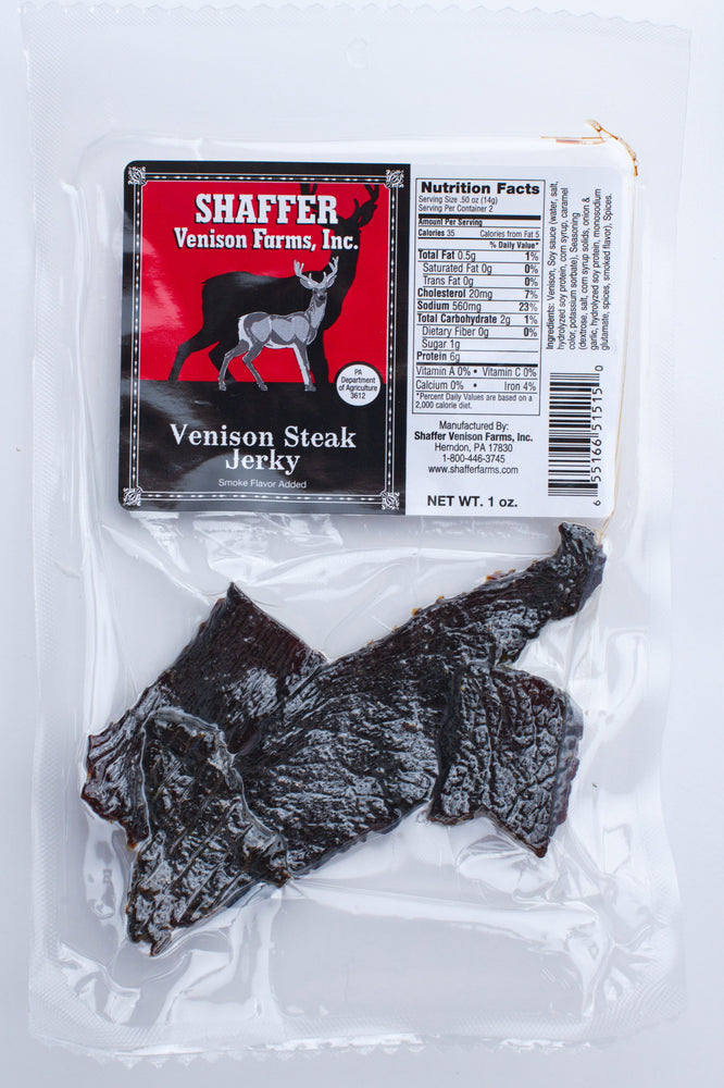 1 Ounce Packs of Venison Steak Jerky