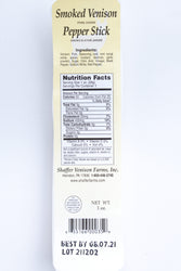 Individual Packaged PEPPER Venison Snack Stick