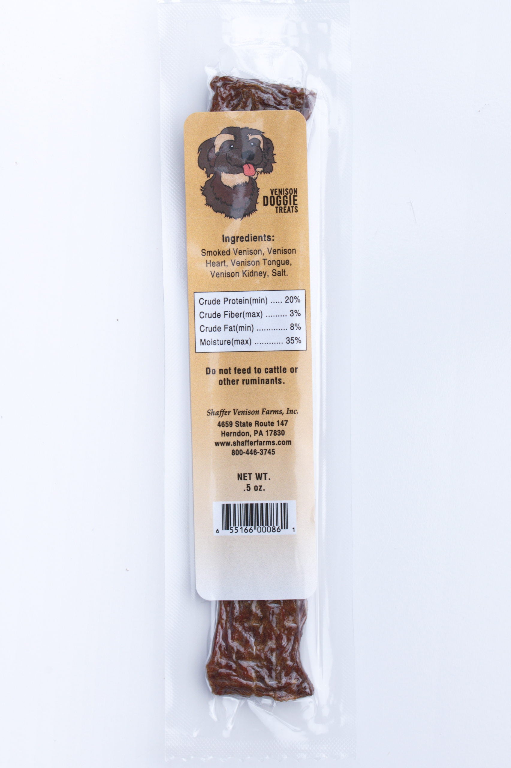 1 box (30 Ct) Single Dog Treats- 30-.5 ounce sticks